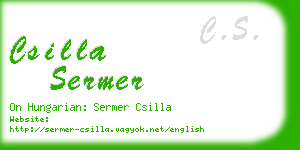 csilla sermer business card